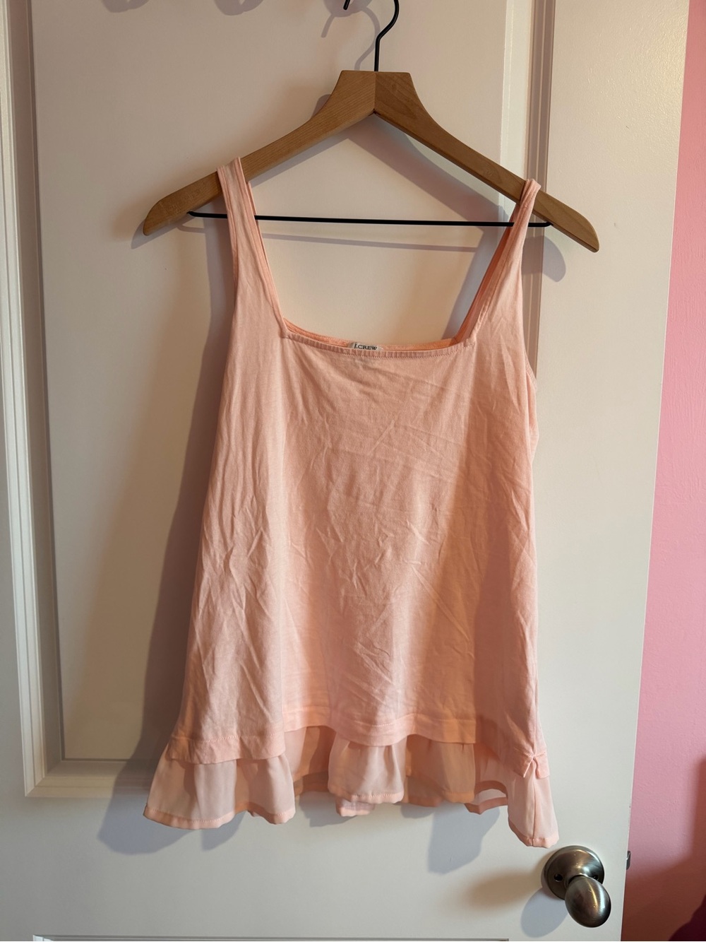 J. Crew Pink Layered Hem Camisole Tank Top